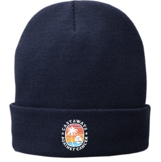 Castaways Fleece-Lined Knit Cap (Navy)