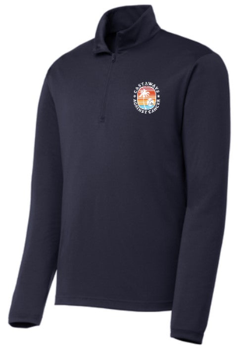 Castaways Qtr Zip Pullover - Navy