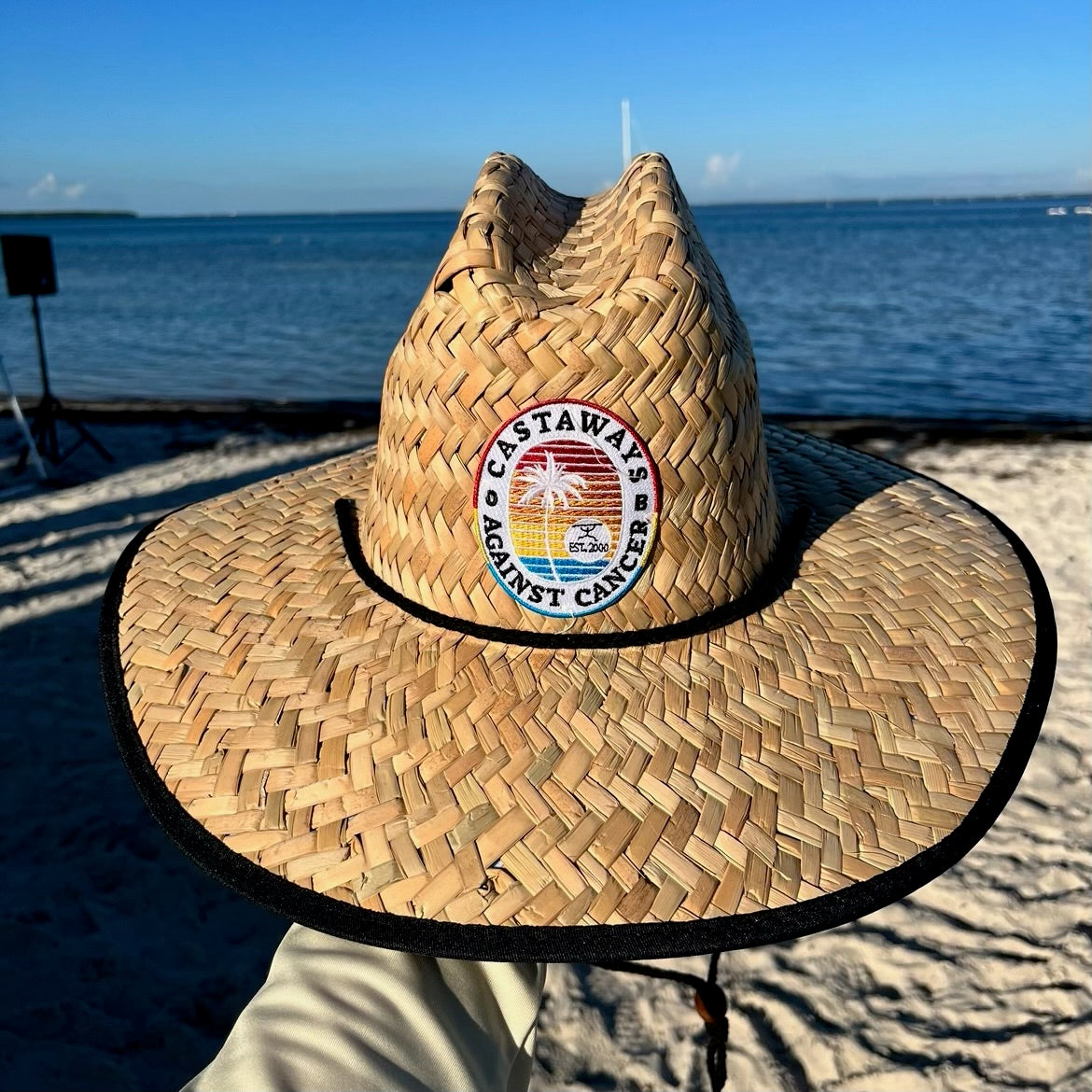Castaways Straw Hat - Blue Palms