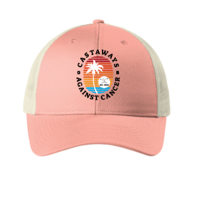 Trucker Hat -  Soft Coral/ Ecru